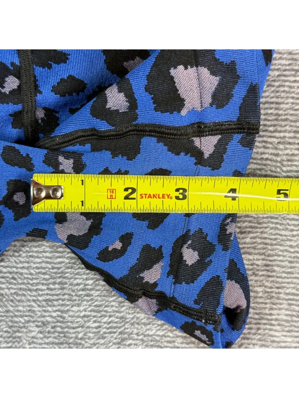 Free People FP Movement Blue Leopard Seamless High Rise Bike Shorts XS